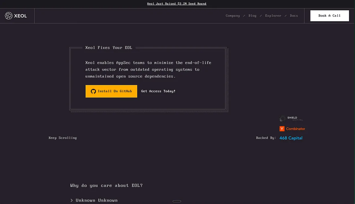 Xeol dashboard website
